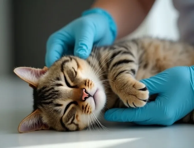 Specialist carefully handling a deceased cat with dignity in Collingwood